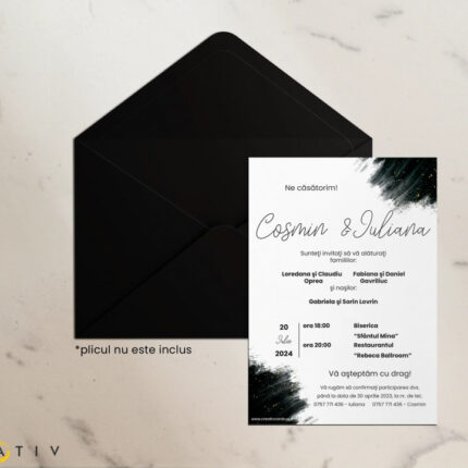 Invitatie de nunta Black Space