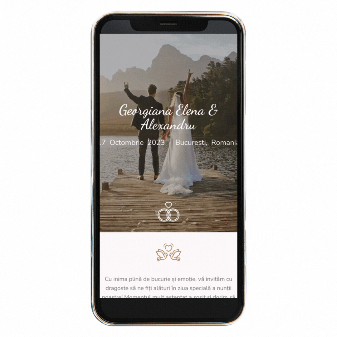 Invitație de nunta online Natura